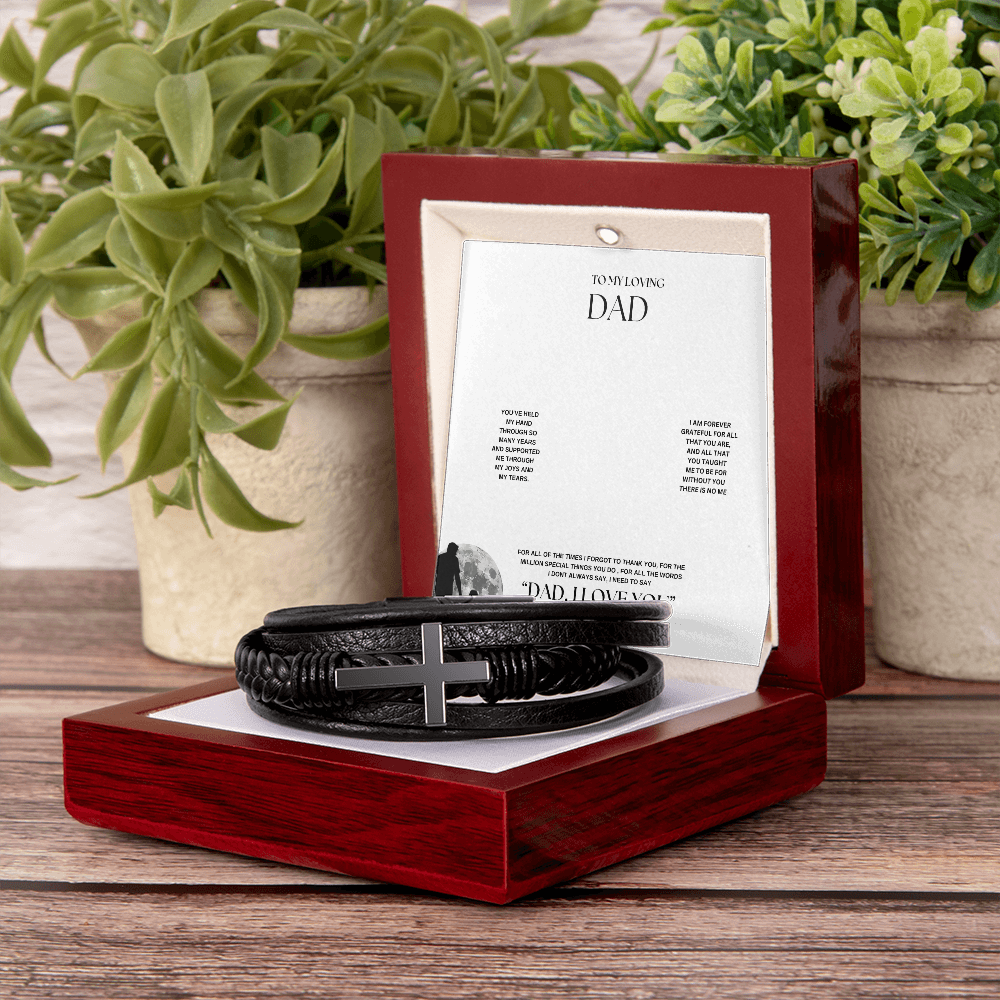 Dad Keepsake Cross Bracelet