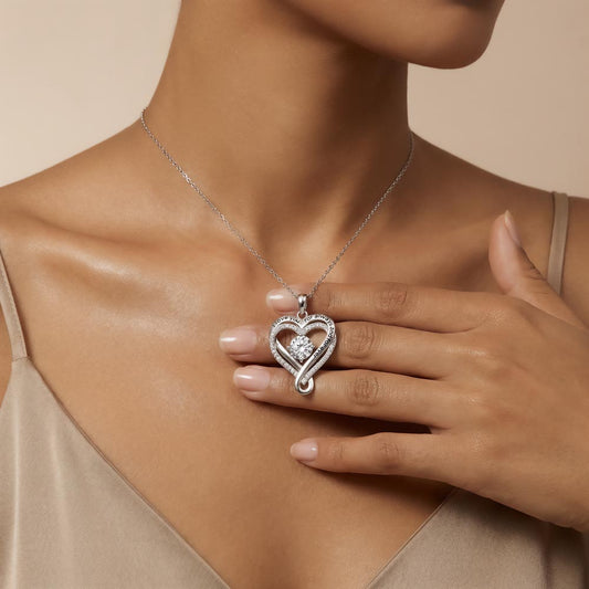 Foever Yours  "Love You Always" Heart Pendant