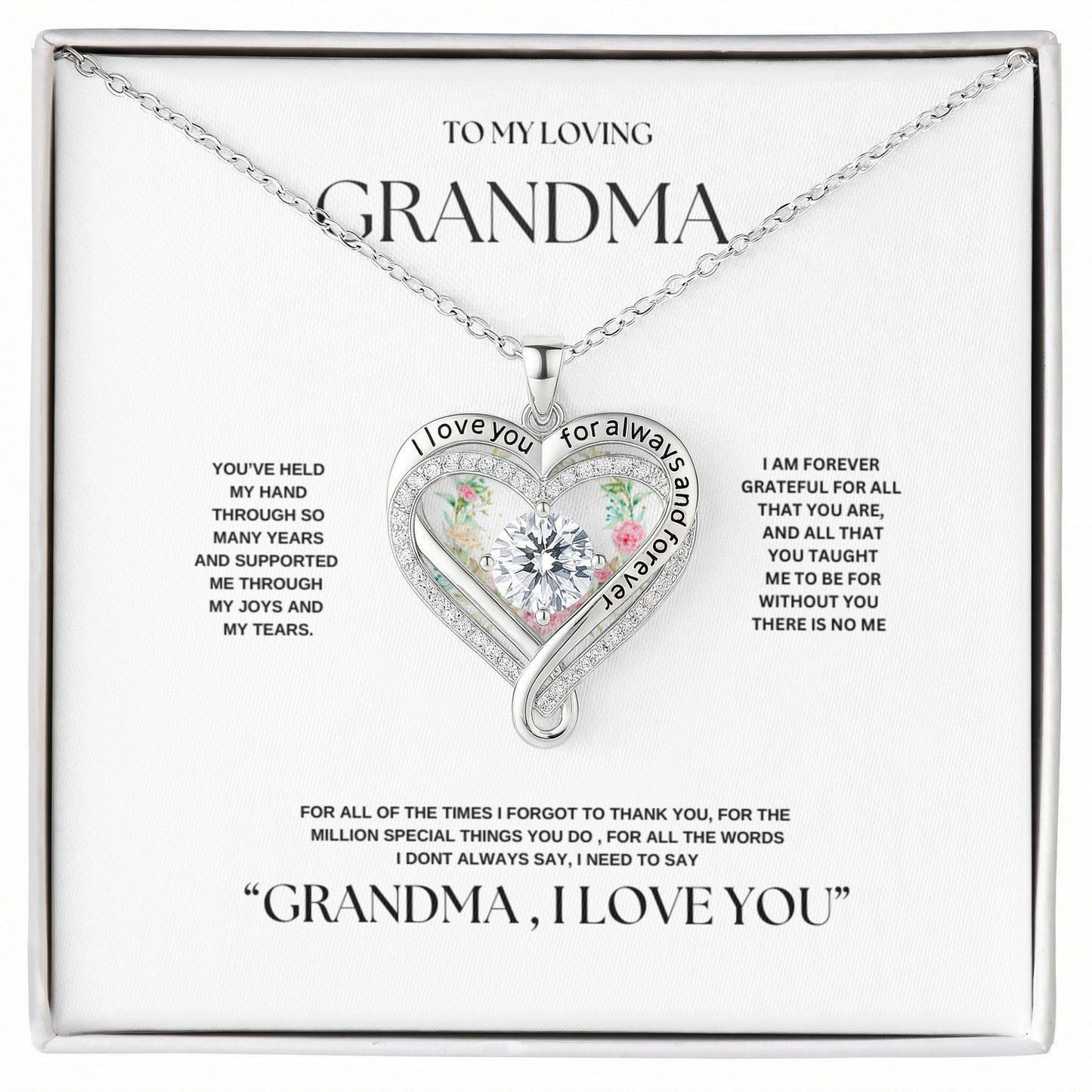 Grandma's Heart Keepsake Necklace