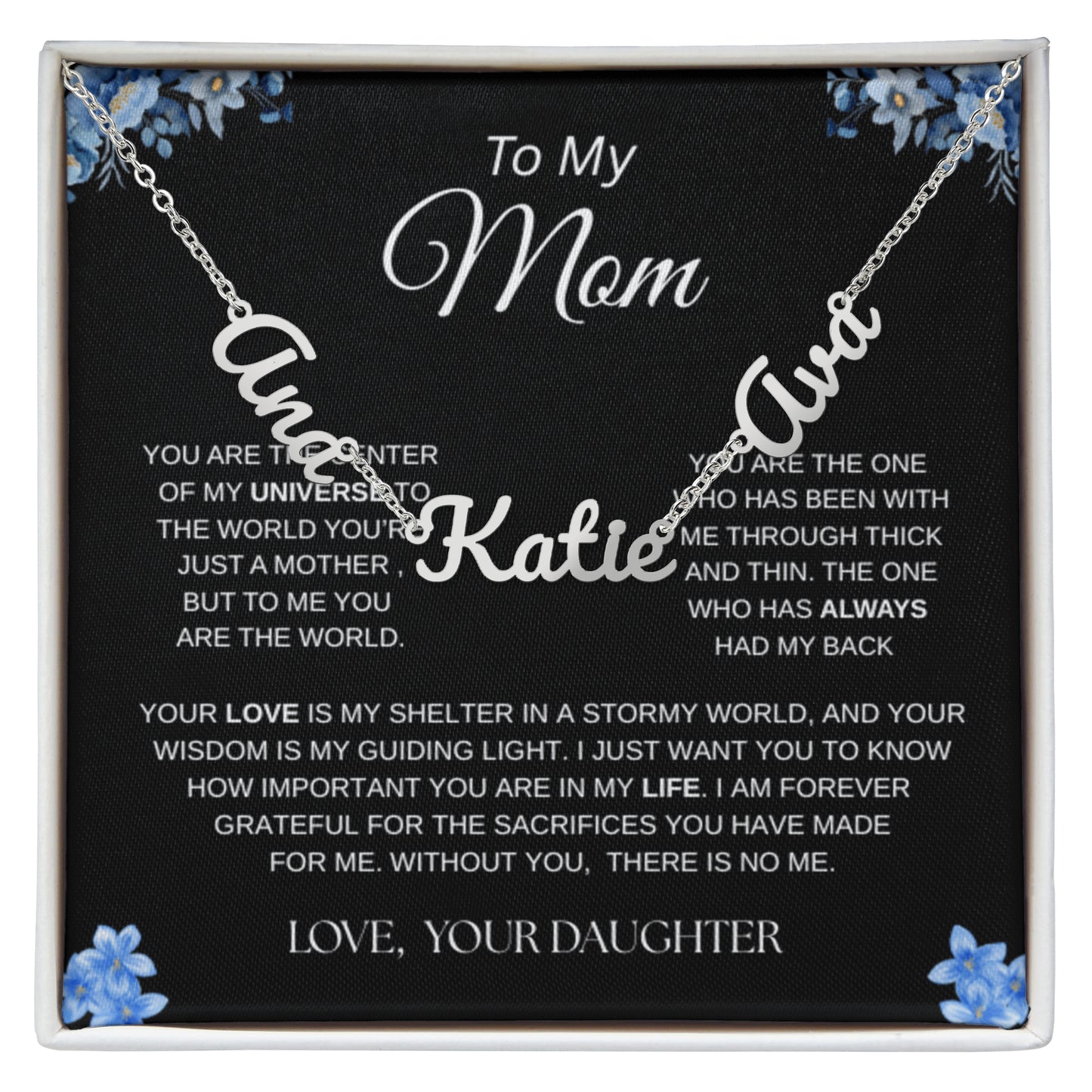 Custom Name Necklace, "The Love Around Your Neck"