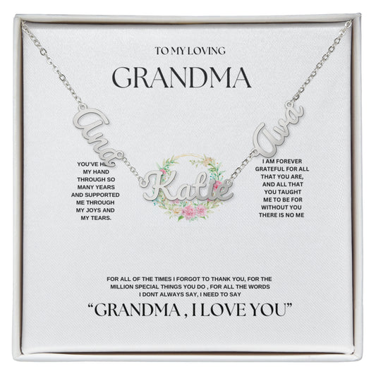 Grandma's Personalized Name Keepsake Necklace