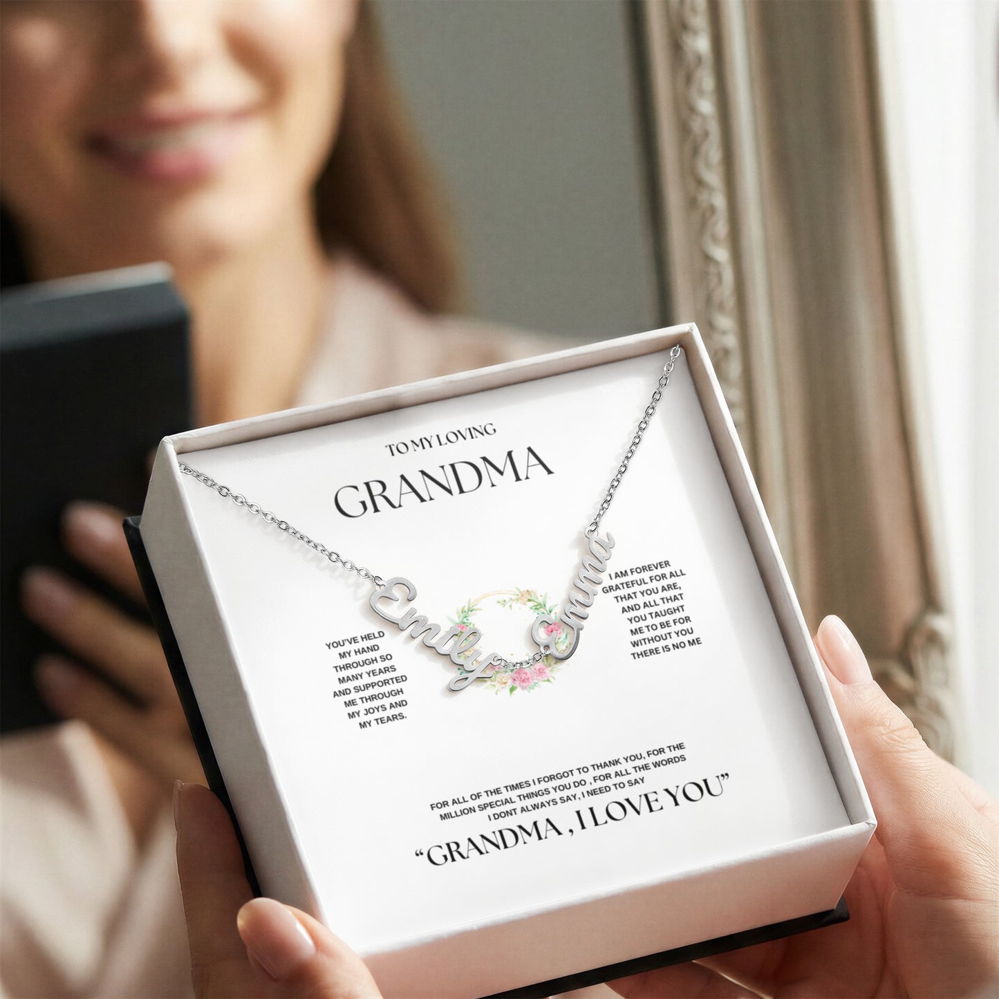 Grandma's Personalized Name Keepsake Necklace