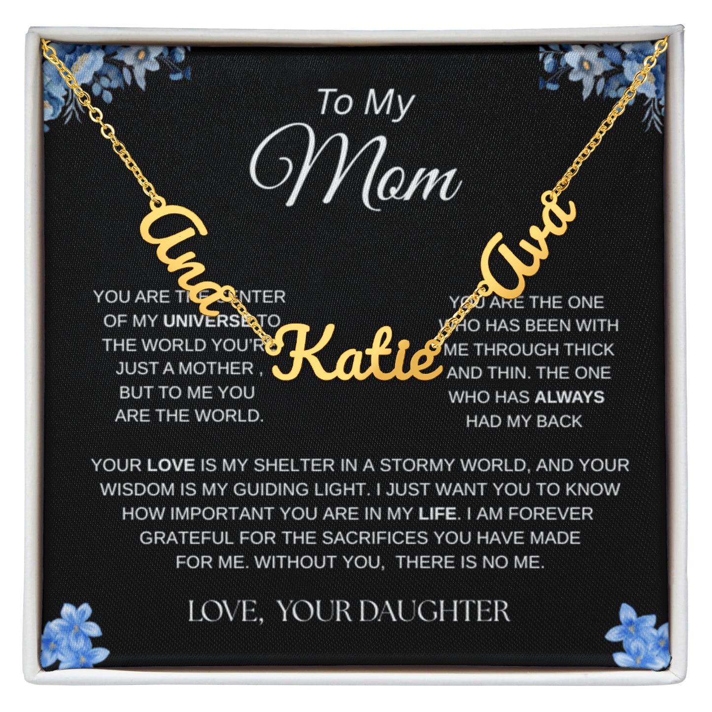 Custom Name Necklace, "The Love Around Your Neck"
