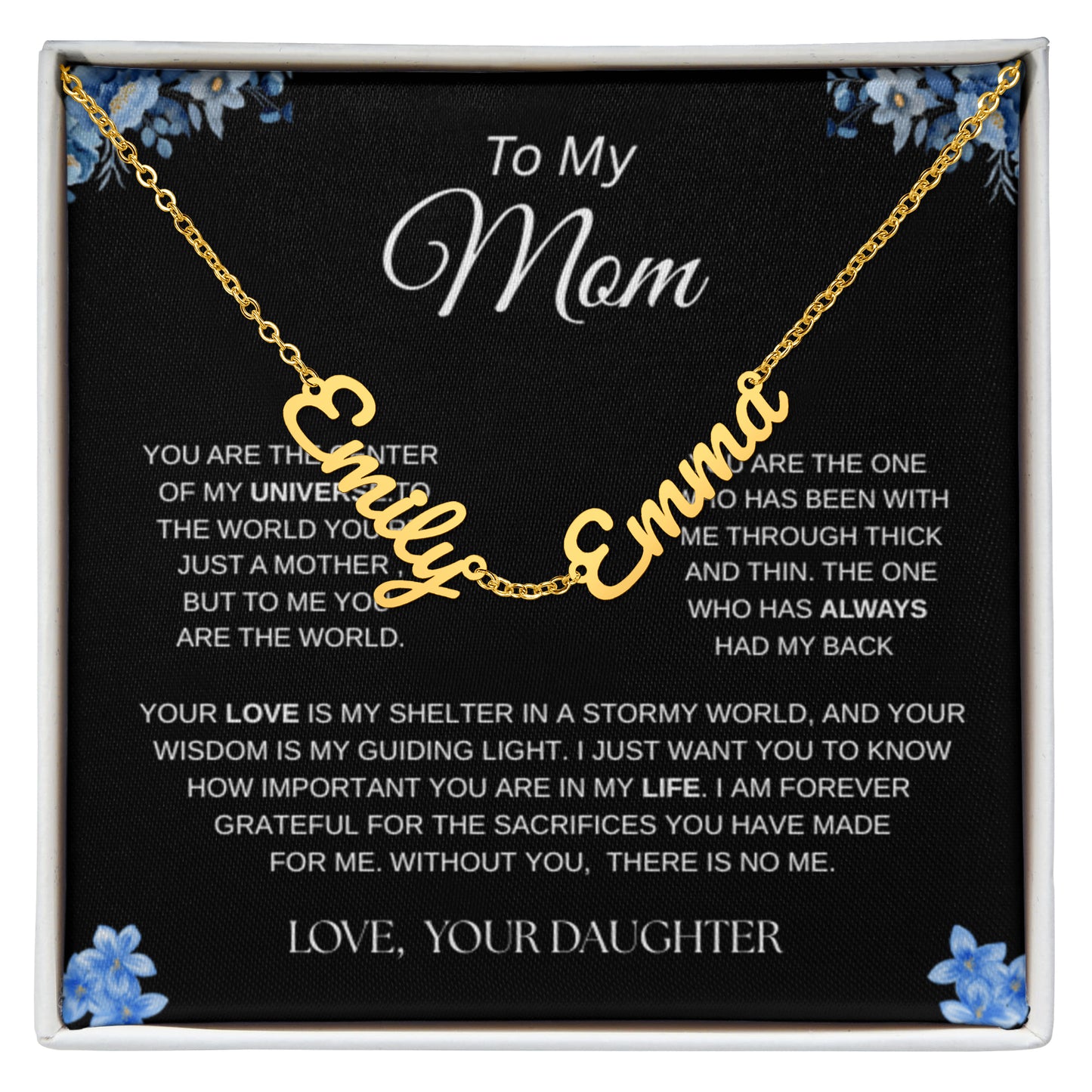 Custom Name Necklace, "The Love Around Your Neck"