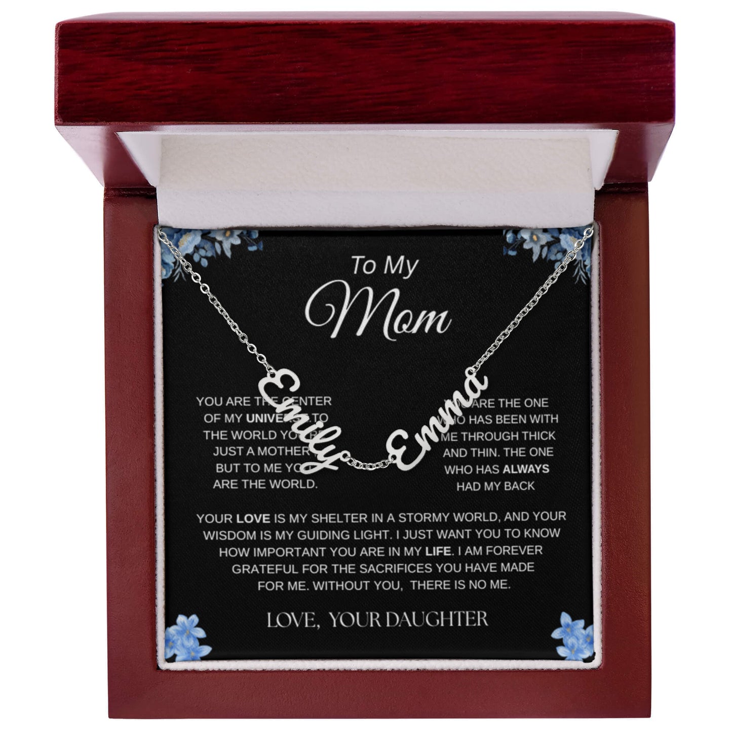 Custom Name Necklace, "The Love Around Your Neck"