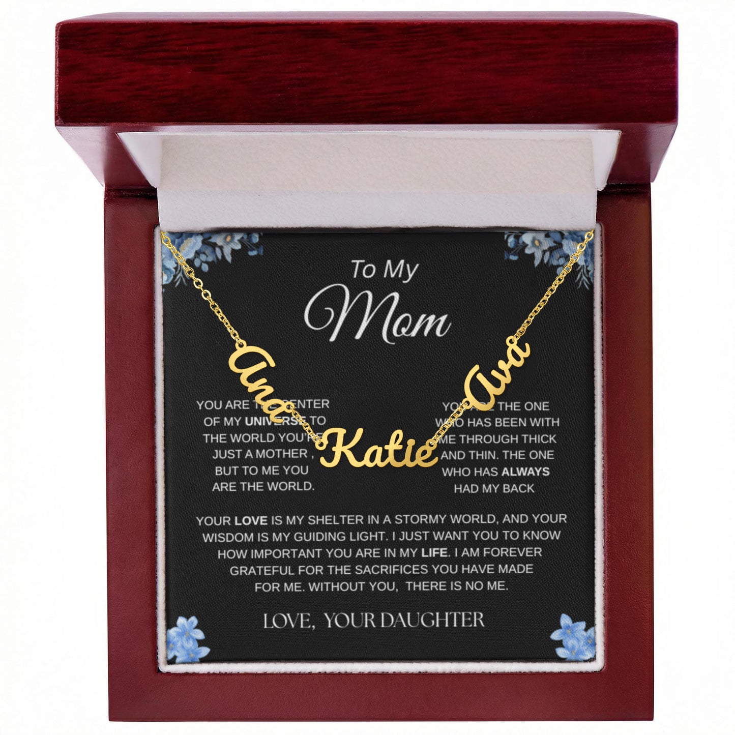 Custom Name Necklace, "The Love Around Your Neck"