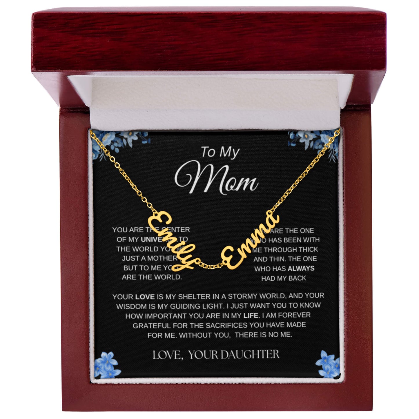 Custom Name Necklace, "The Love Around Your Neck"