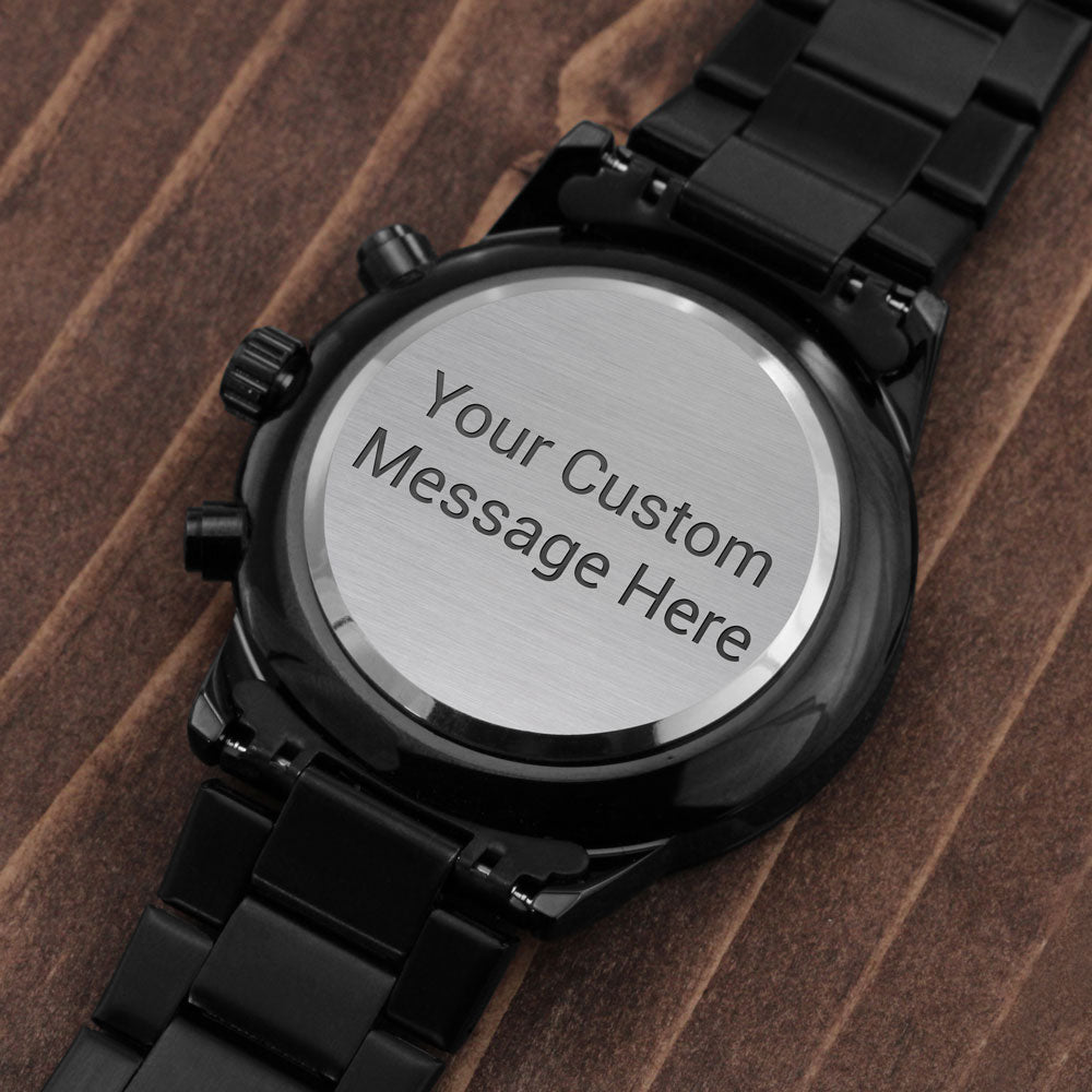 Make his Day , Black Chronograph Watch