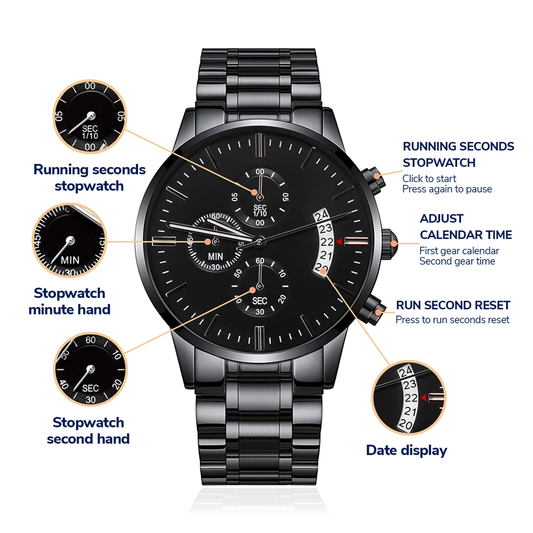 Make his Day , Black Chronograph Watch