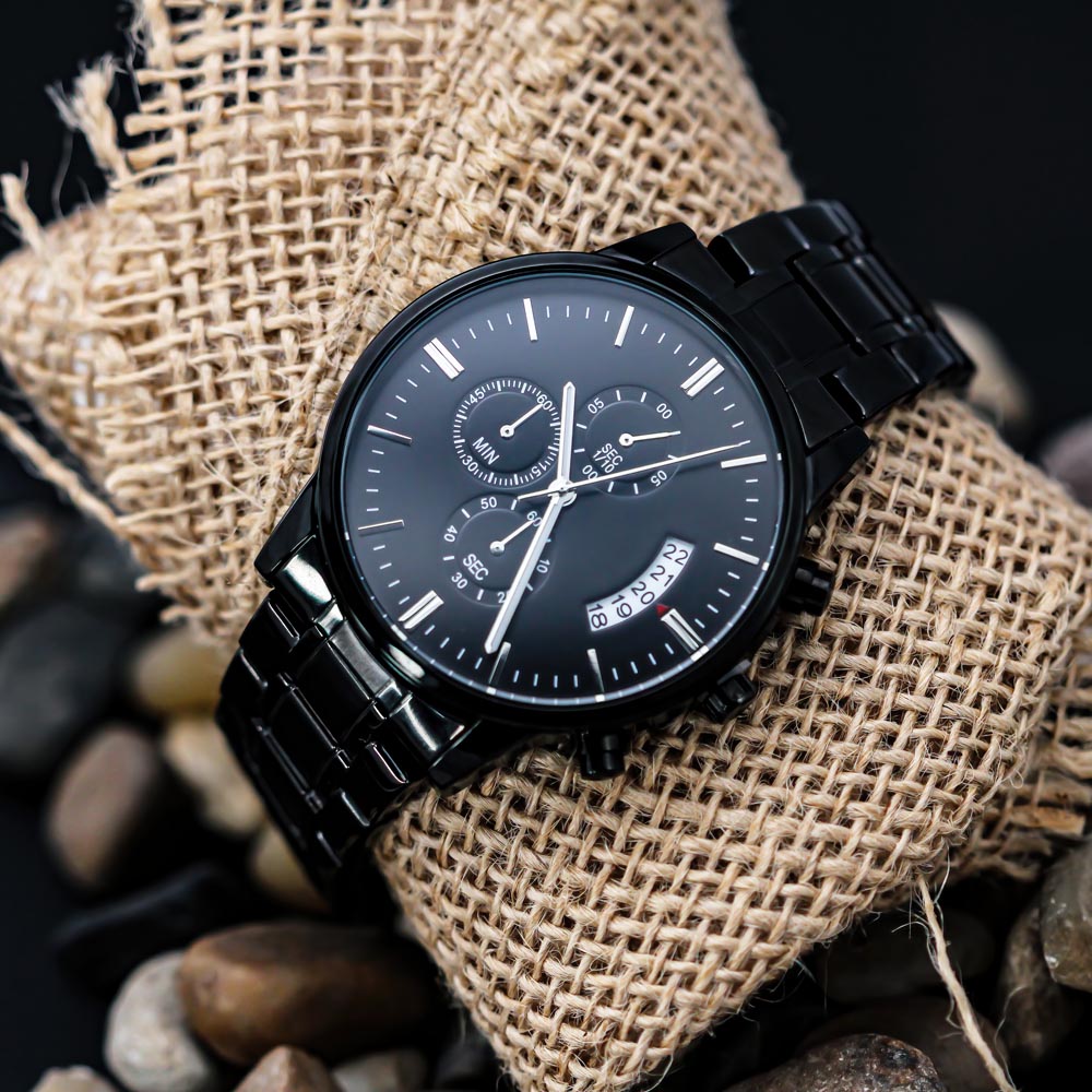Make his Day , Black Chronograph Watch