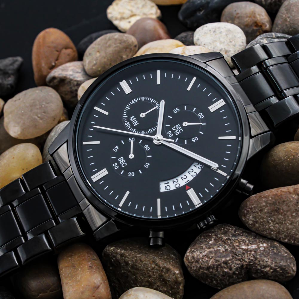 Make his Day , Black Chronograph Watch