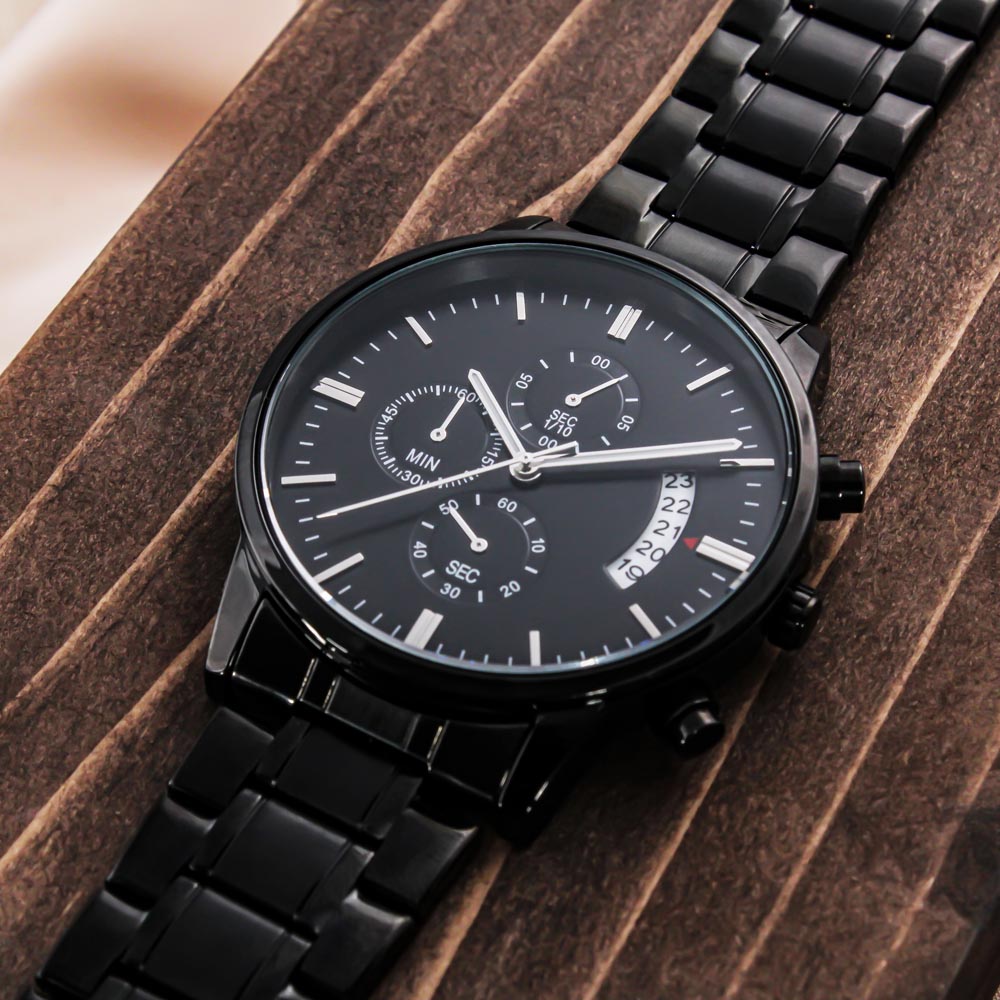 Make his Day , Black Chronograph Watch