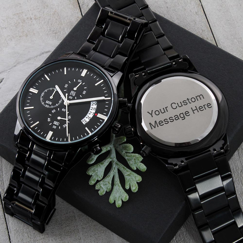 Make his Day , Black Chronograph Watch