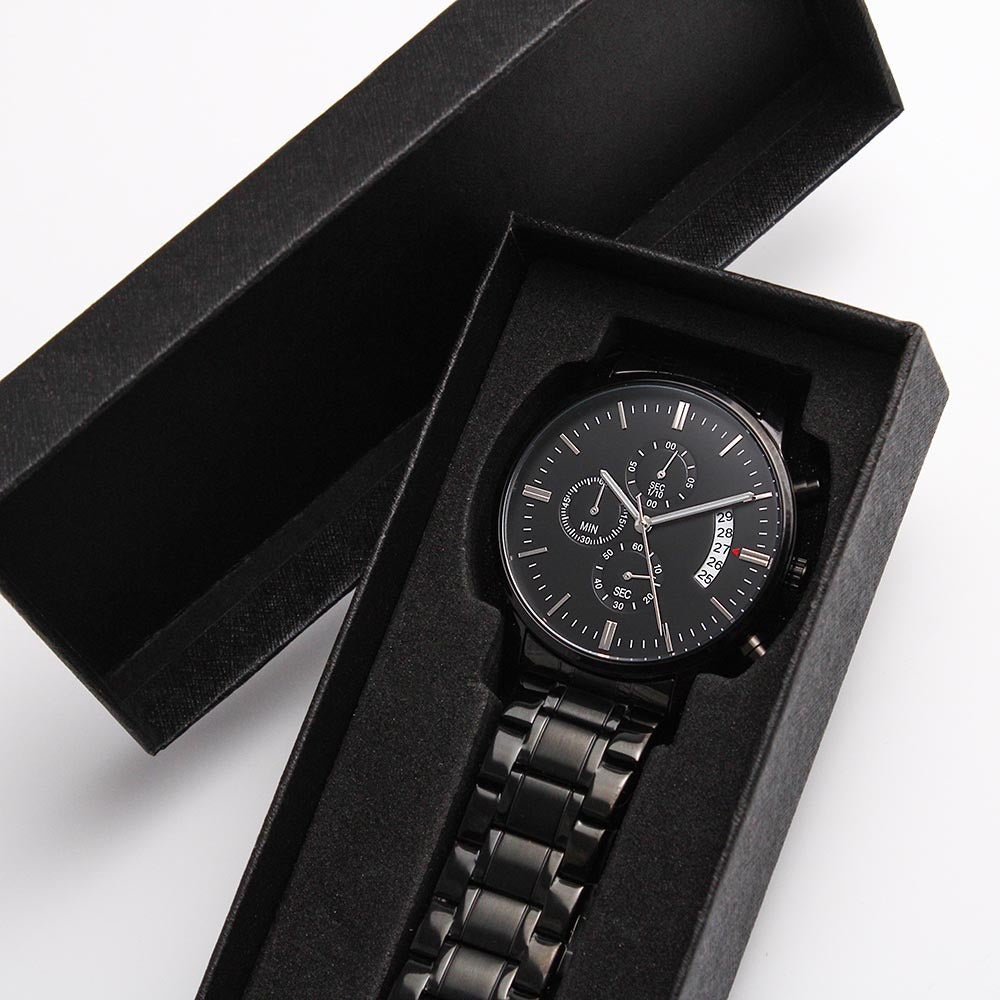Make his Day , Black Chronograph Watch