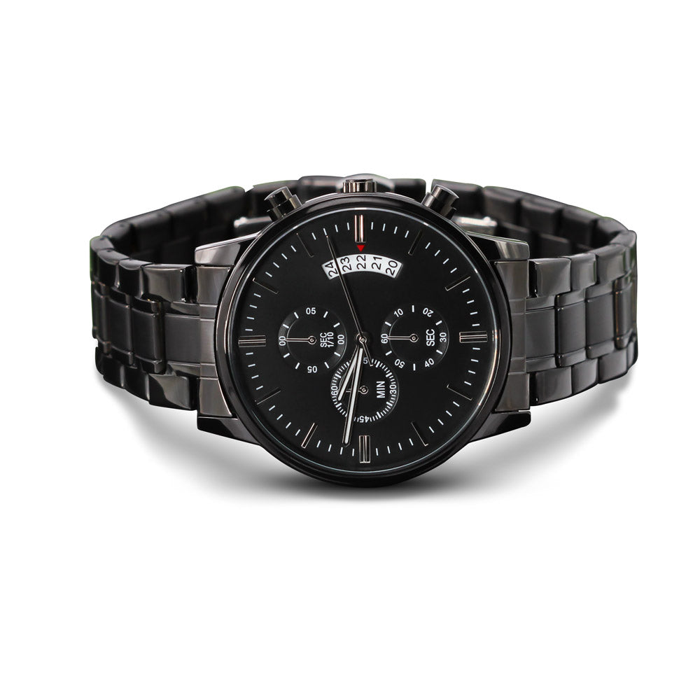 Make his Day , Black Chronograph Watch