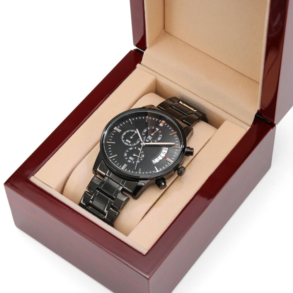 Make his Day , Black Chronograph Watch