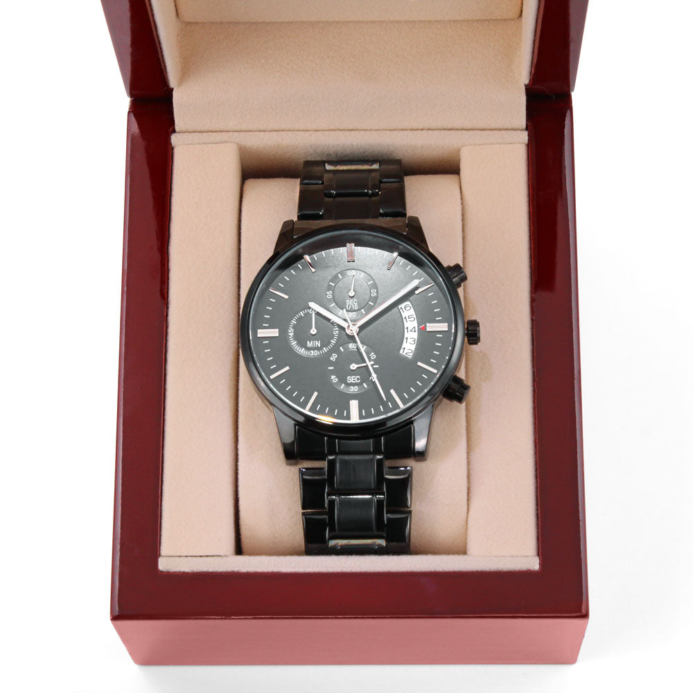Make his Day , Black Chronograph Watch