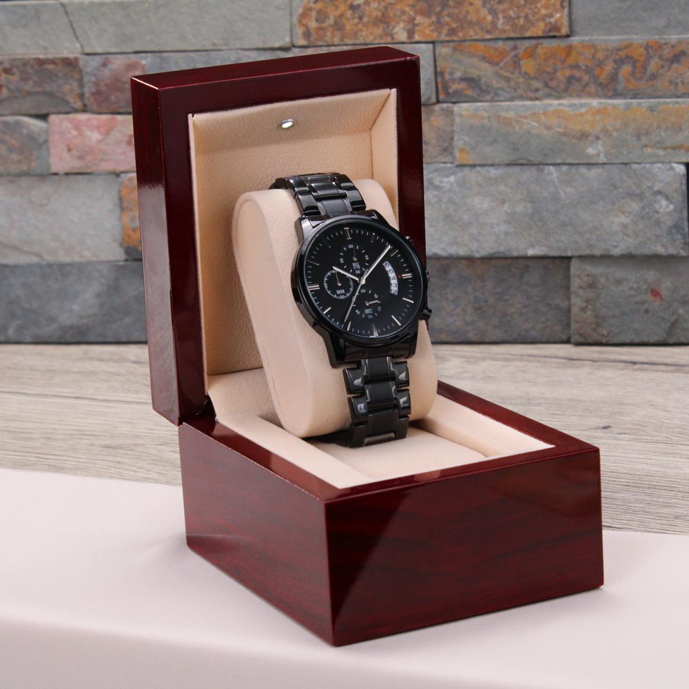 Make his Day , Black Chronograph Watch