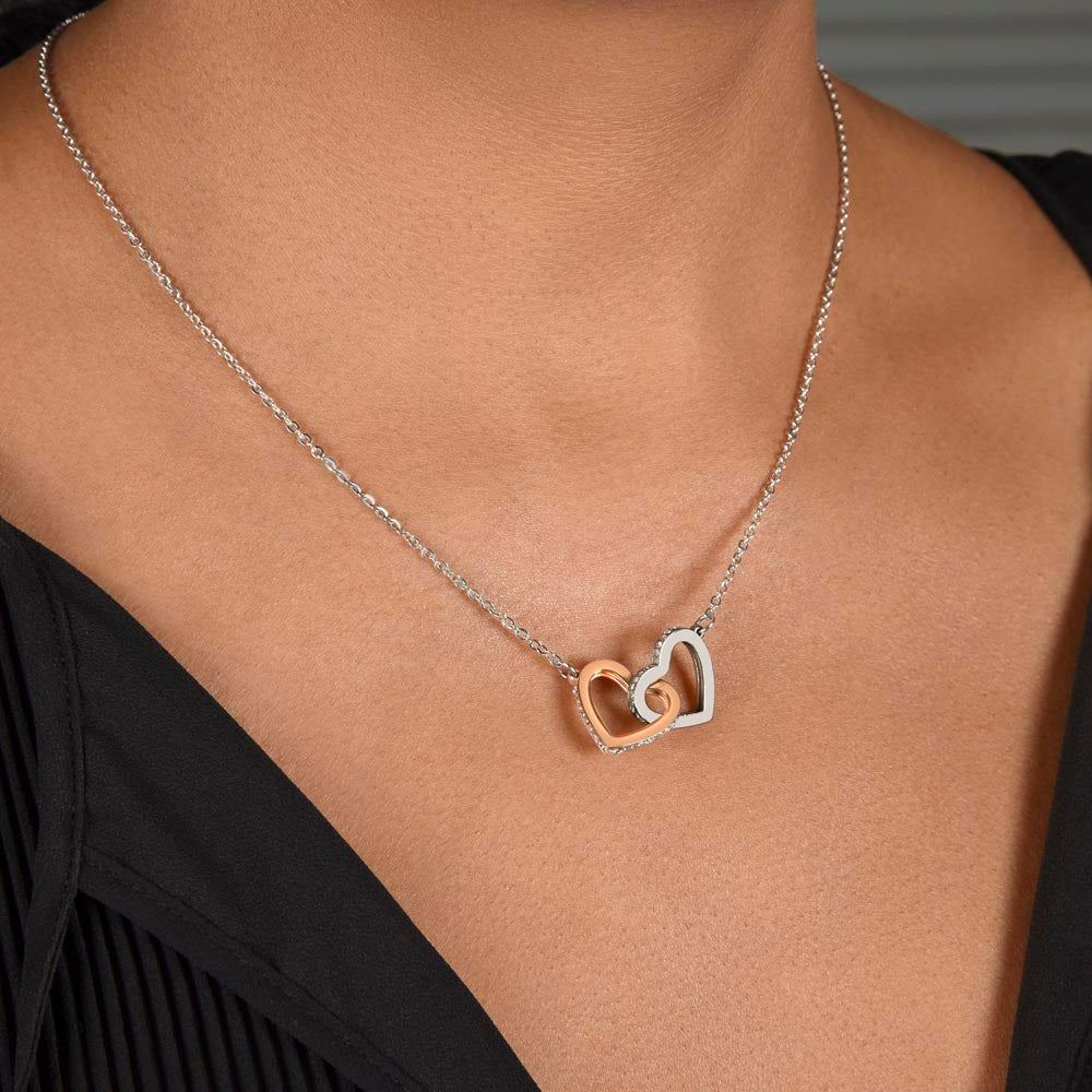 Two Hearts, One Bond – Double Intertwined Heart Necklace