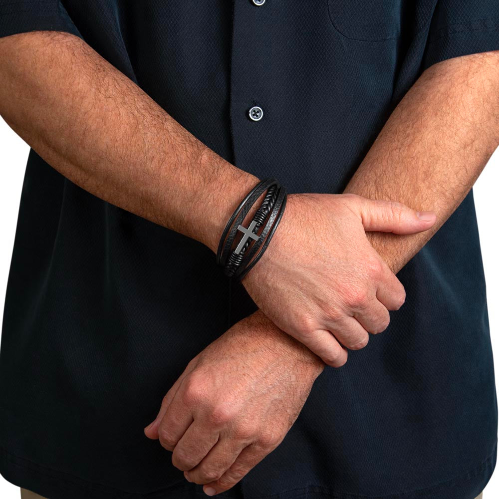 Dad Keepsake Cross Bracelet