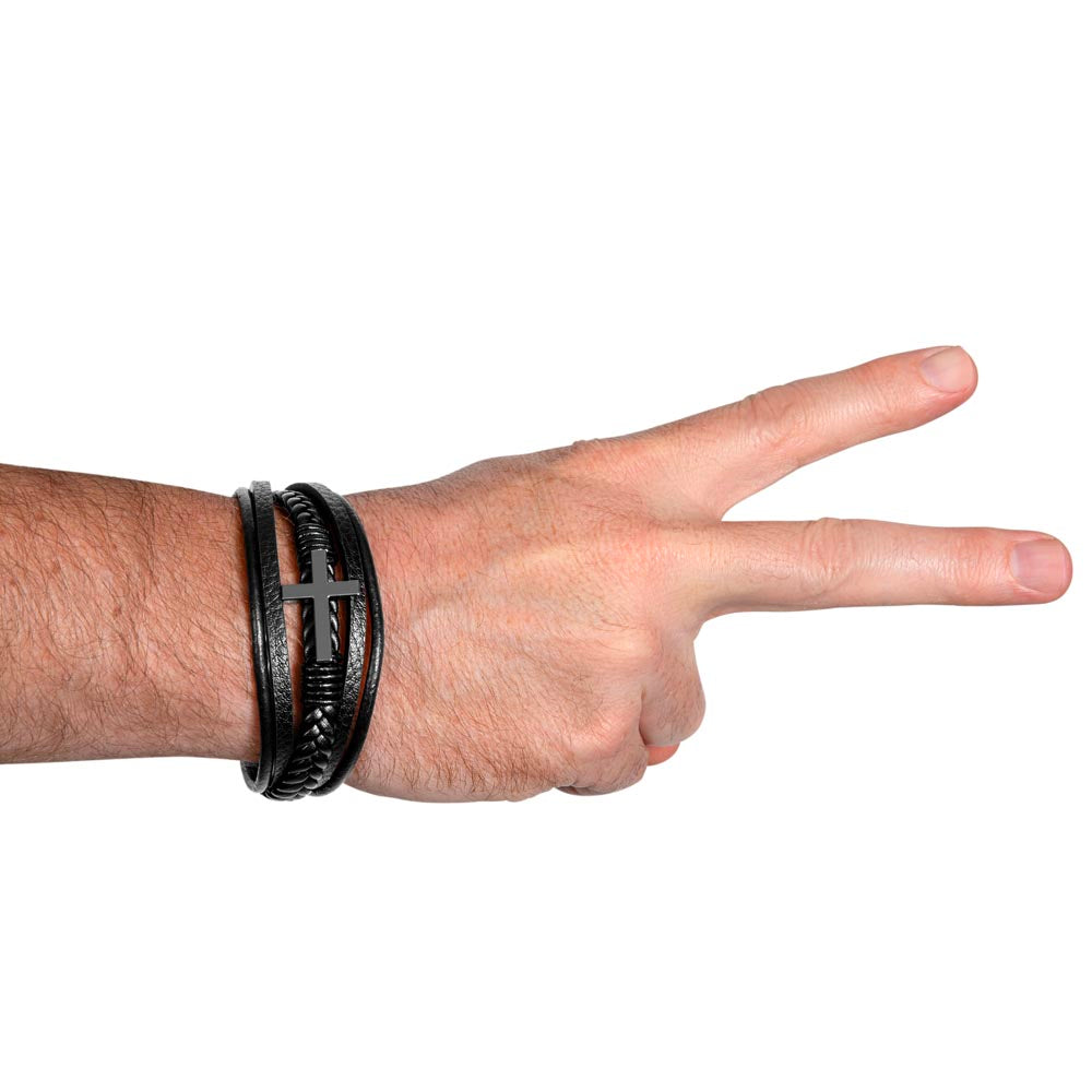 Dad Keepsake Cross Bracelet