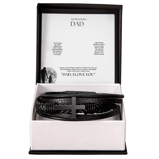 Dad Keepsake Cross Bracelet