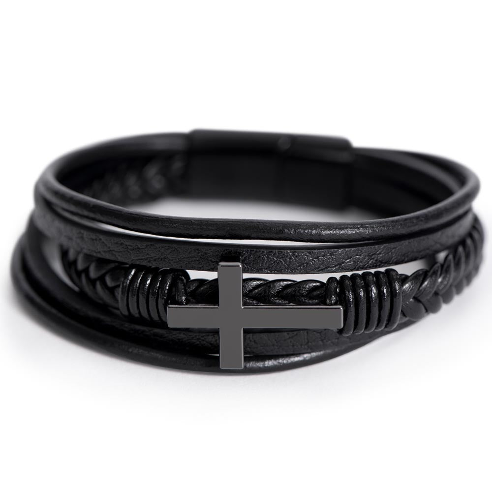 Dad Keepsake Cross Bracelet