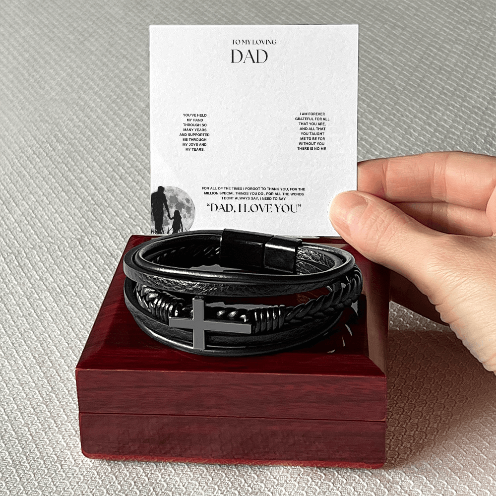 Dad Keepsake Cross Bracelet