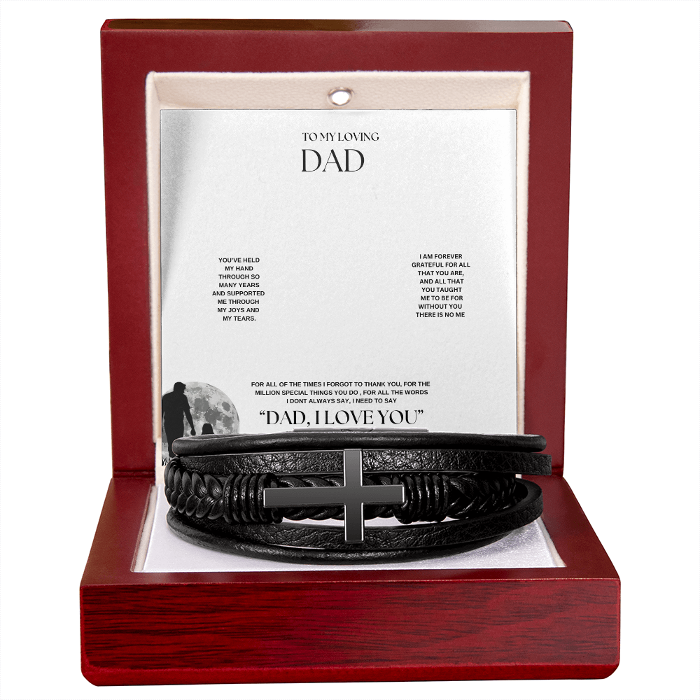 Dad Keepsake Cross Bracelet
