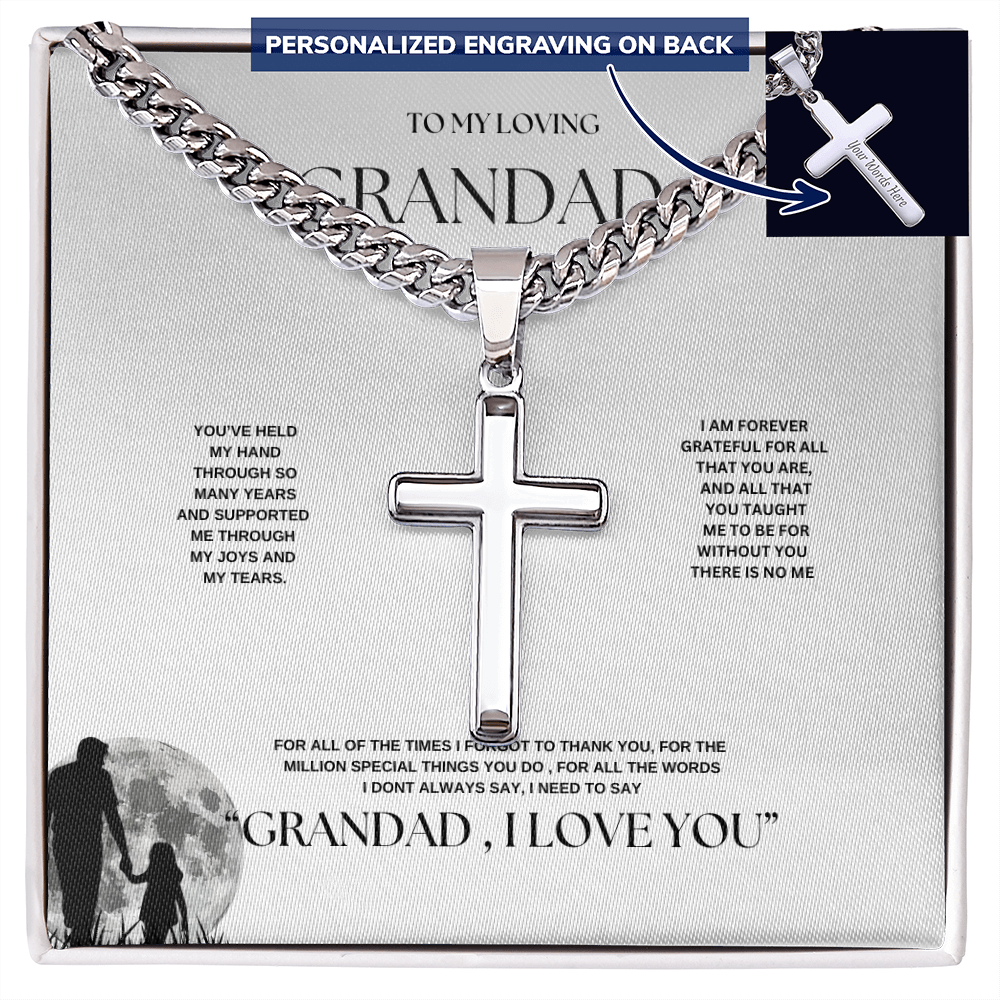 Grandpa Keepsake Personalized Cuban Link Chain