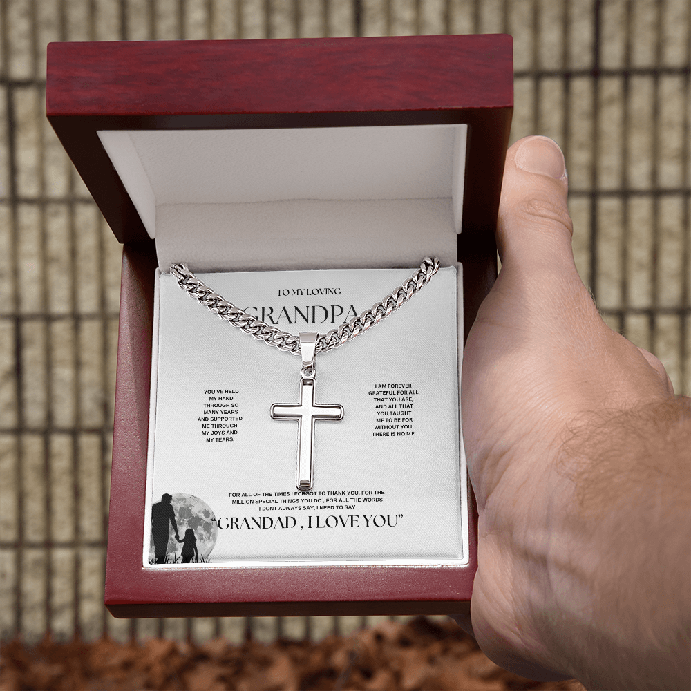 Grandpa Keepsake Personalized Cuban Link Chain