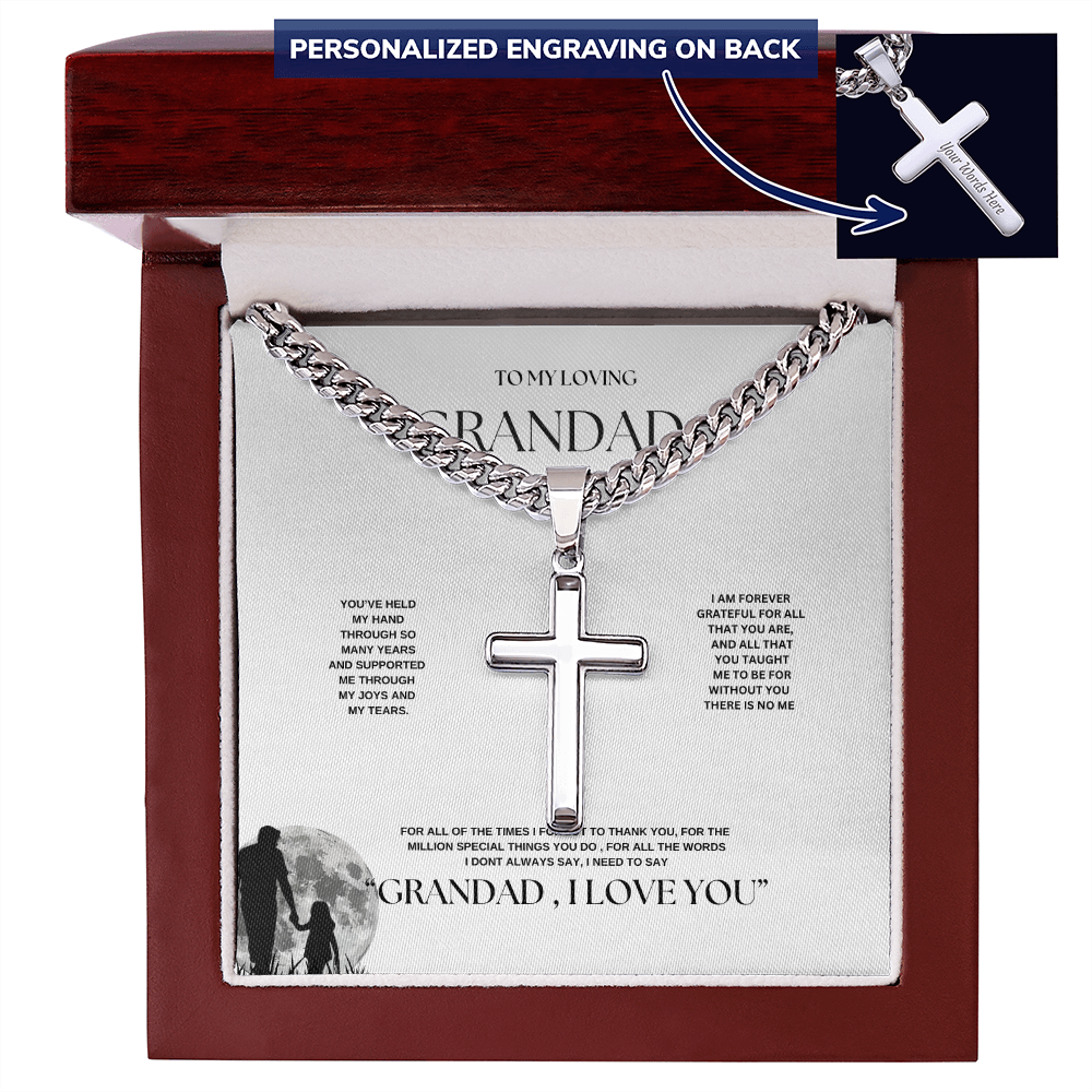 Grandpa Keepsake Personalized Cuban Link Chain