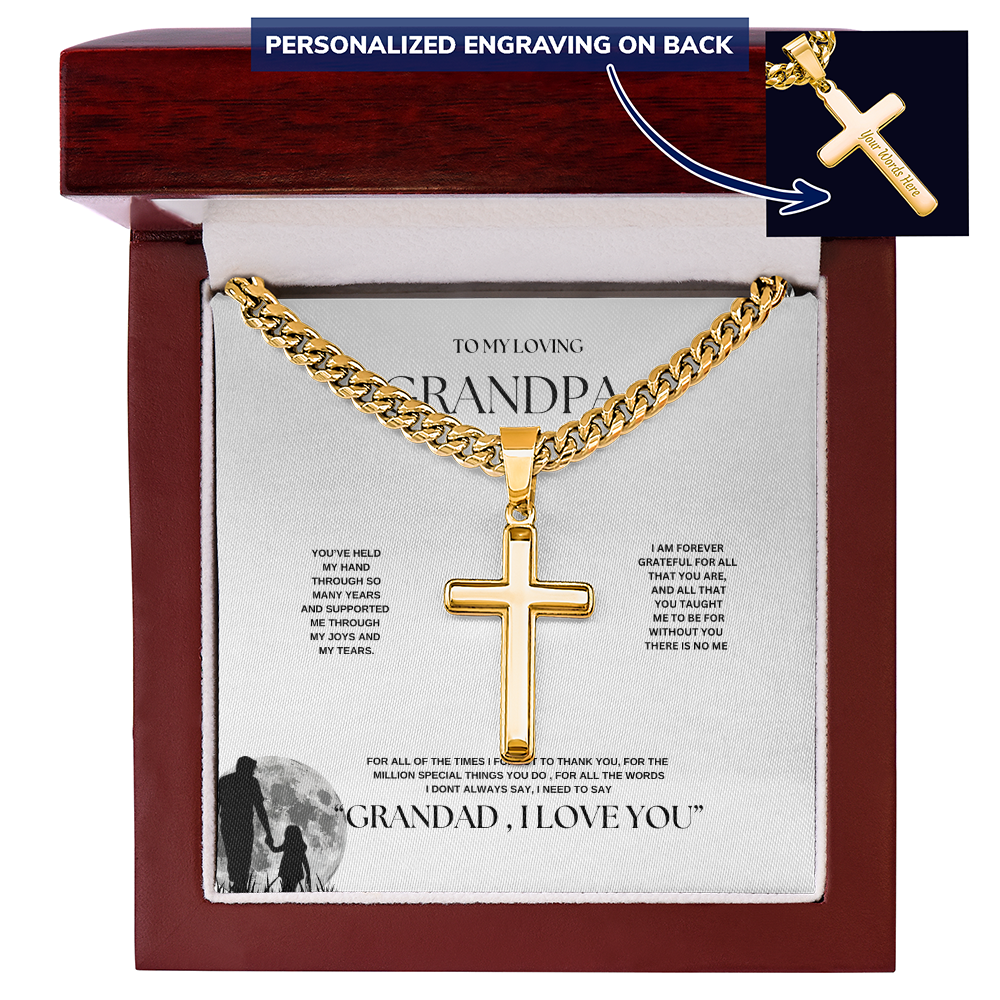 Grandpa Keepsake Personalized Cuban Link Chain