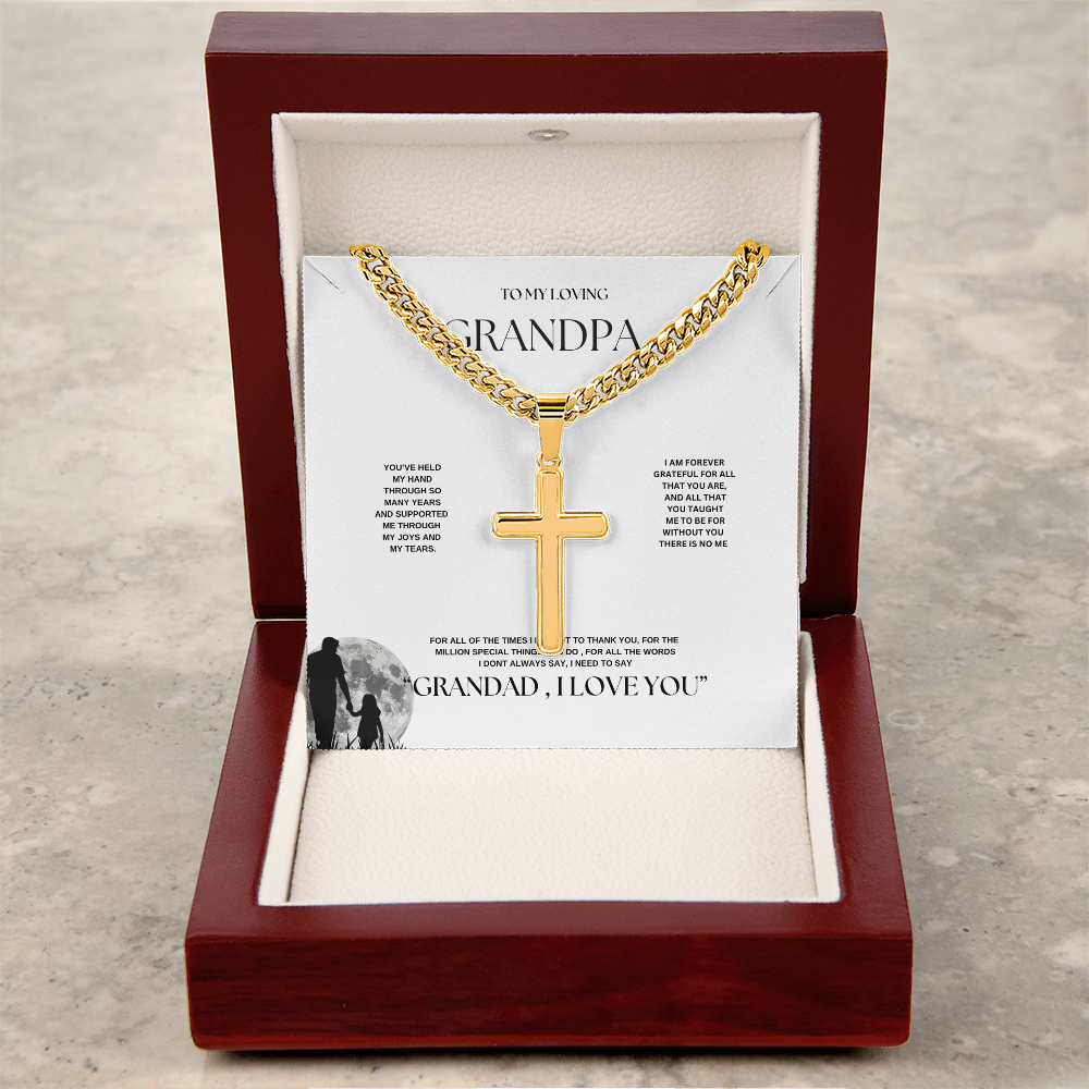 Grandpa Keepsake Personalized Cuban Link Chain