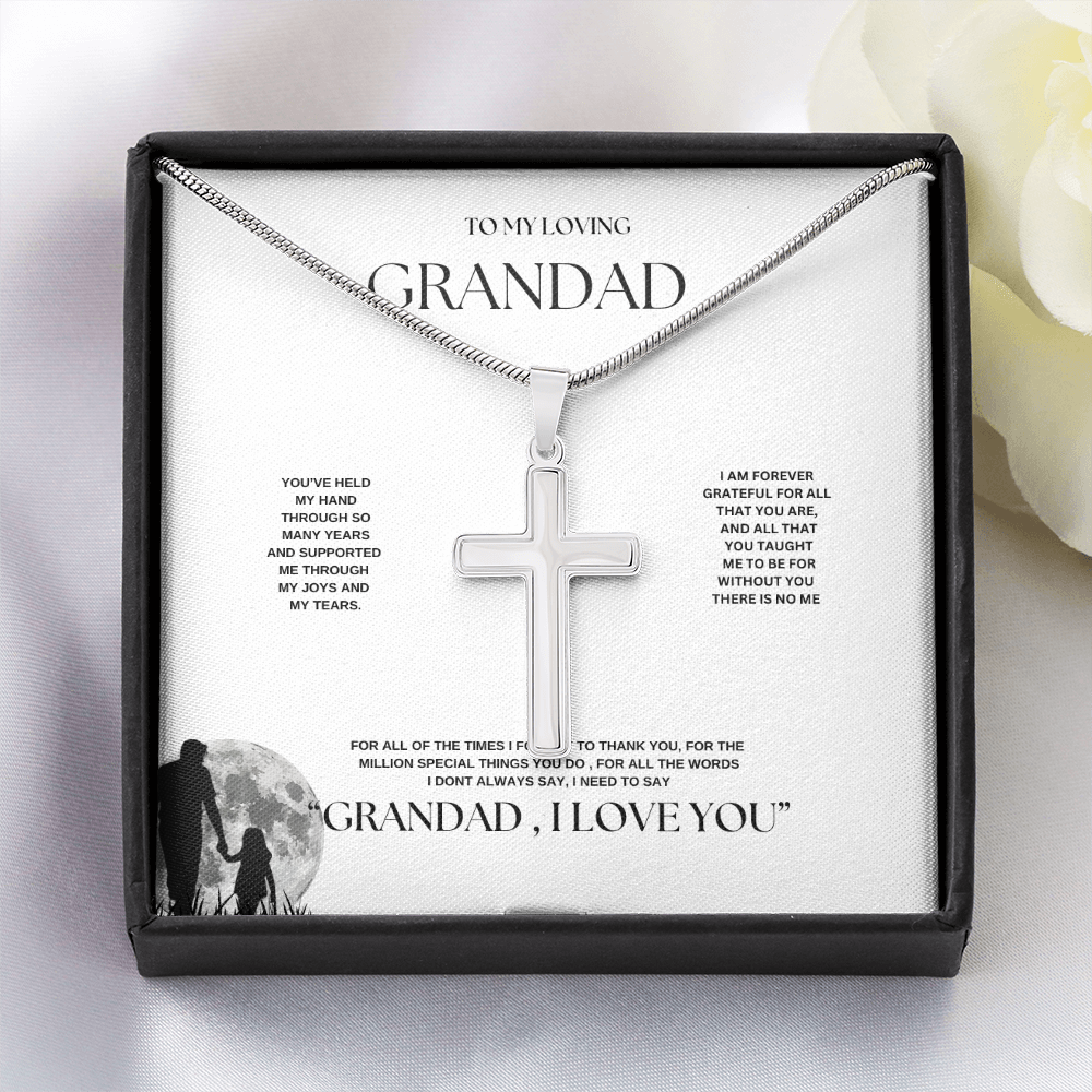 Grandad Keepsake Cross Necklace