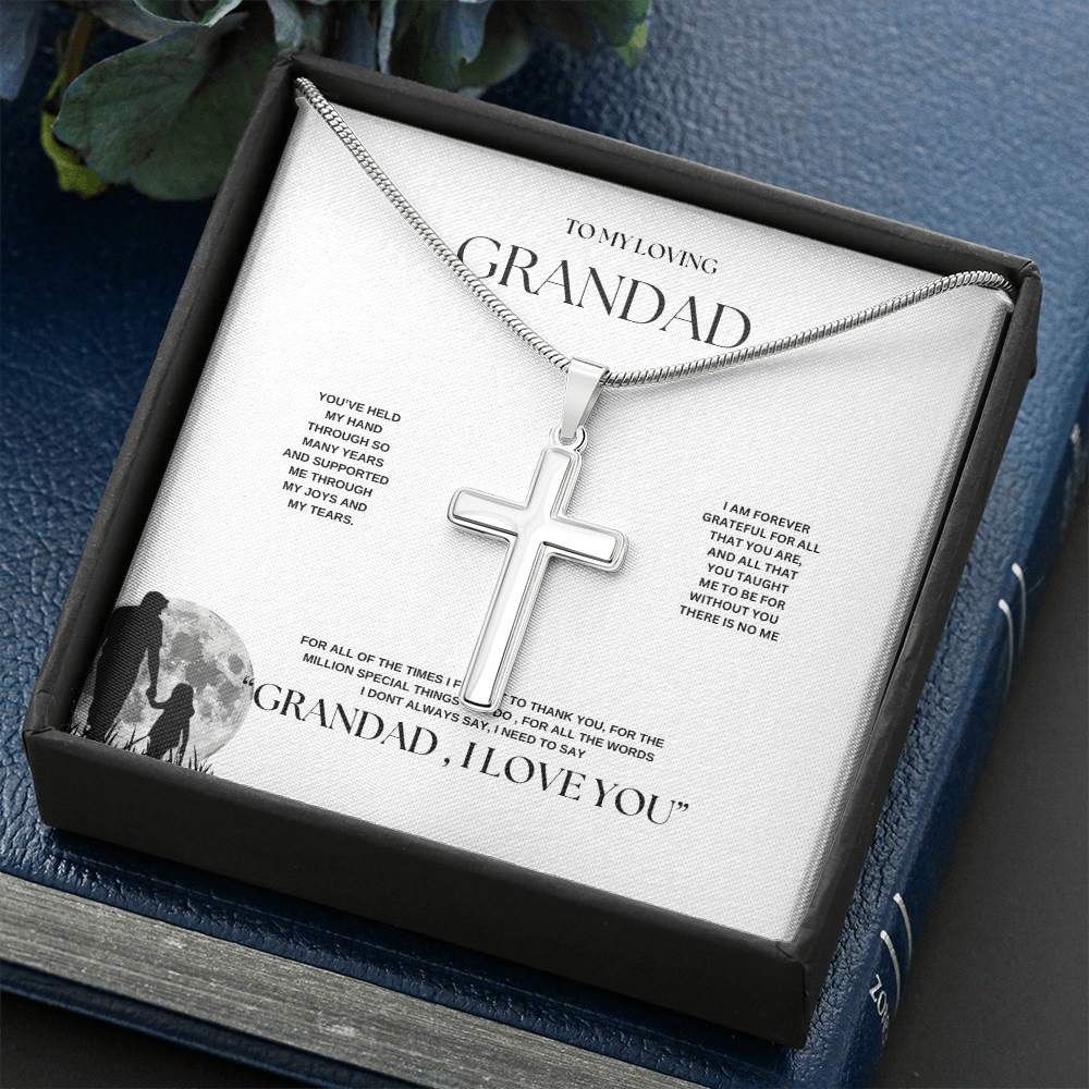 Grandad Keepsake Cross Necklace