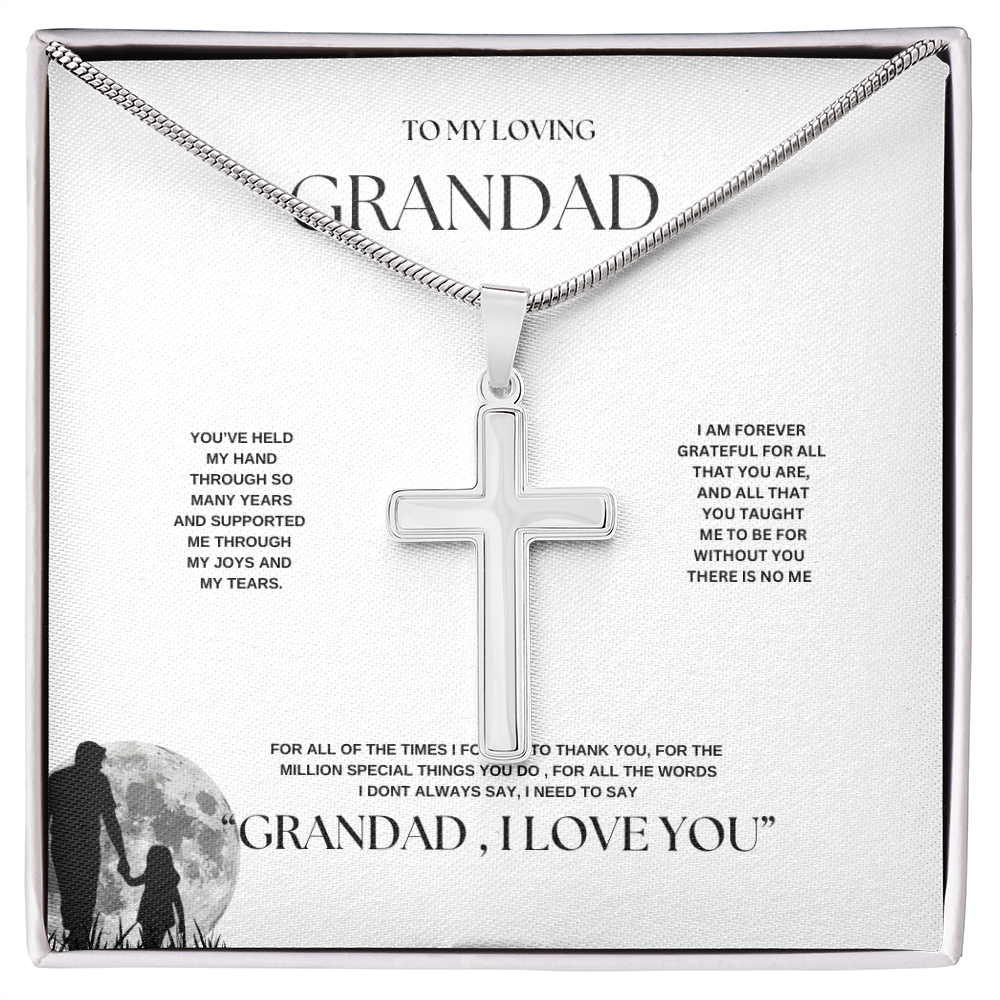 Grandad Keepsake Cross Necklace