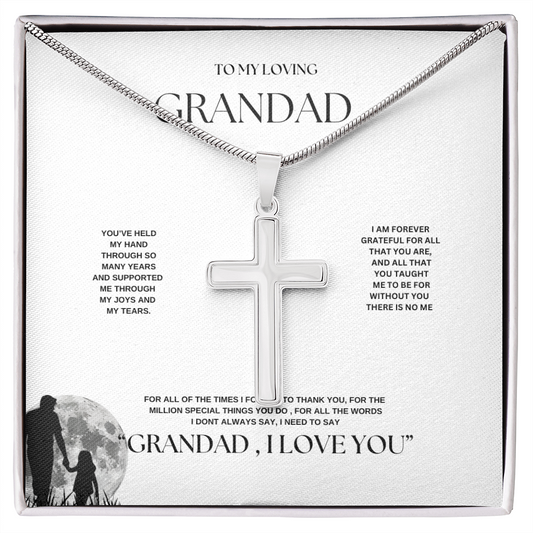 Grandad Keepsake Cross Necklace