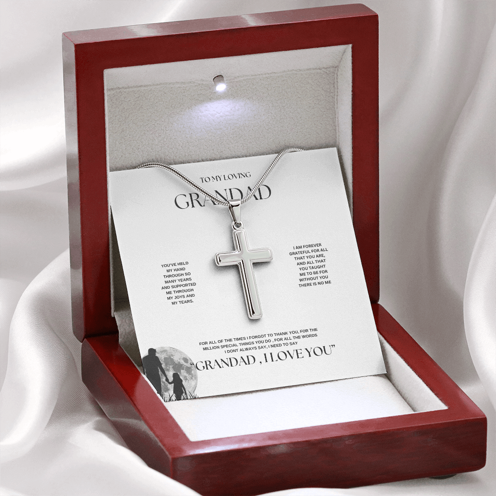 Grandad Keepsake Cross Necklace
