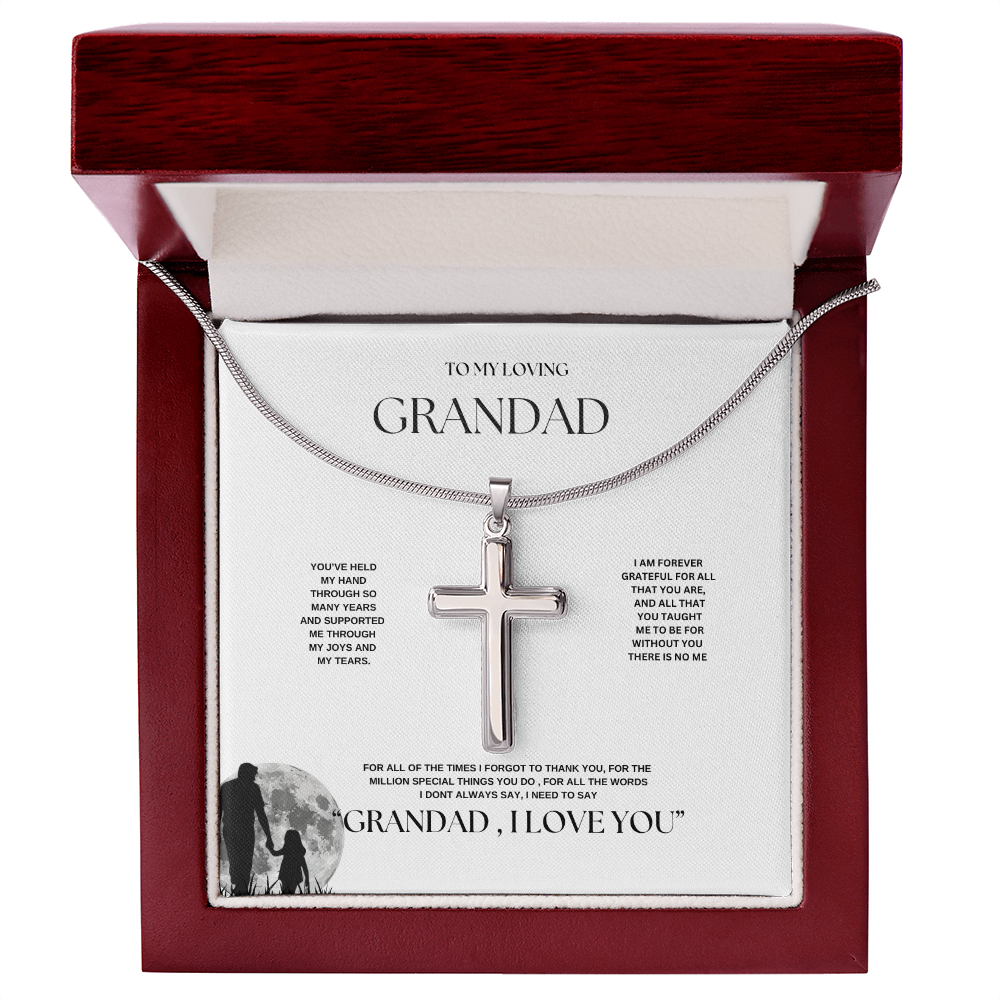 Grandad Keepsake Cross Necklace