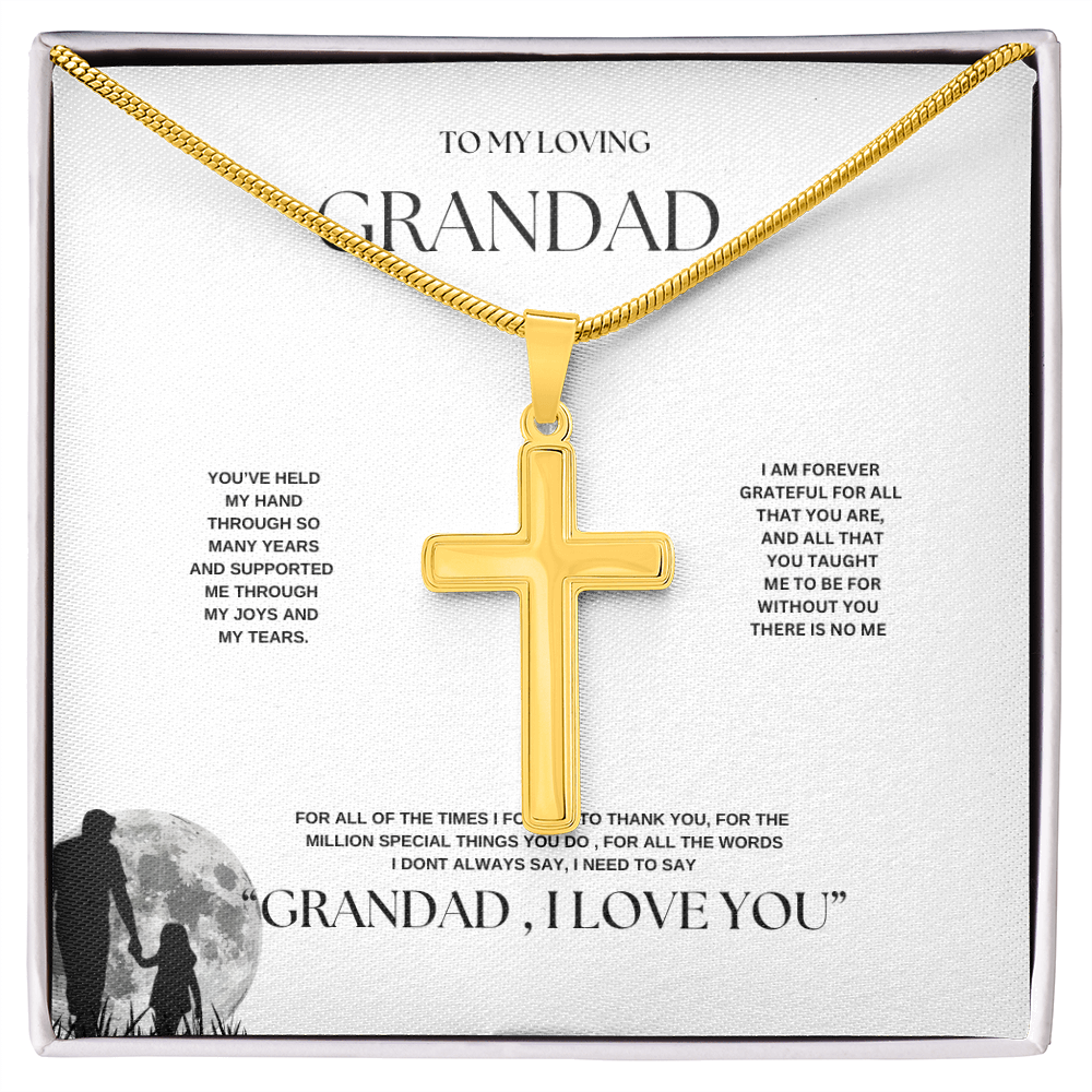 Grandad Keepsake Cross Necklace