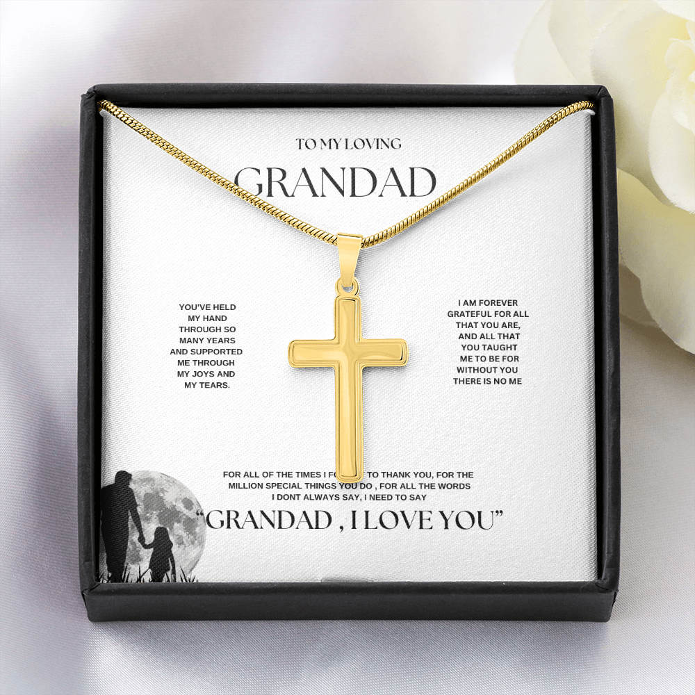 Grandad Keepsake Cross Necklace