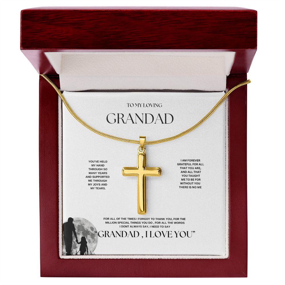 Grandad Keepsake Cross Necklace