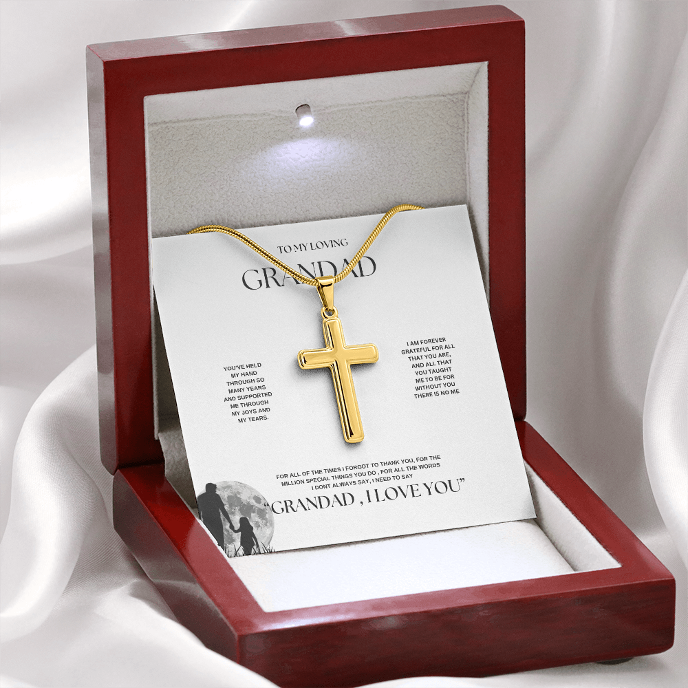 Grandad Keepsake Cross Necklace