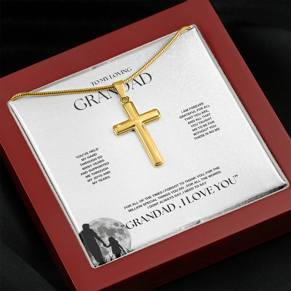 Grandad Keepsake Cross Necklace