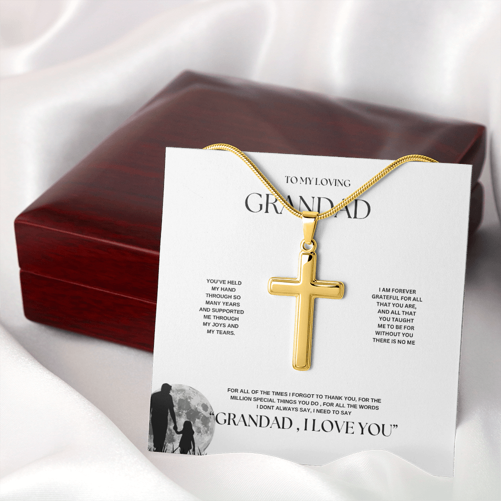 Grandad Keepsake Cross Necklace